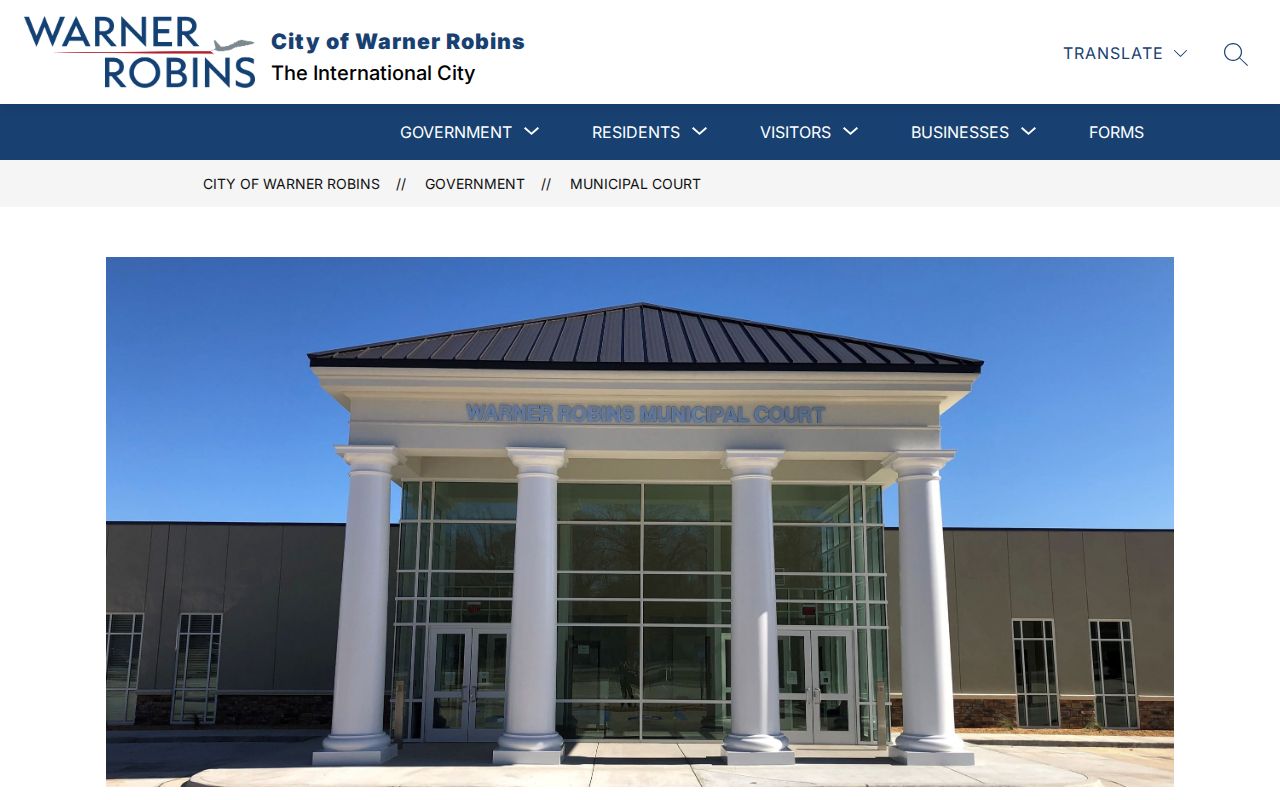 Warner Robins Municipal Court information and payment rules